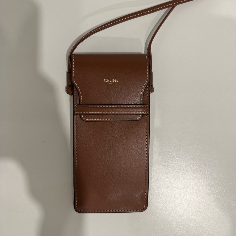 Celine Brown Leather Crossbody Bag